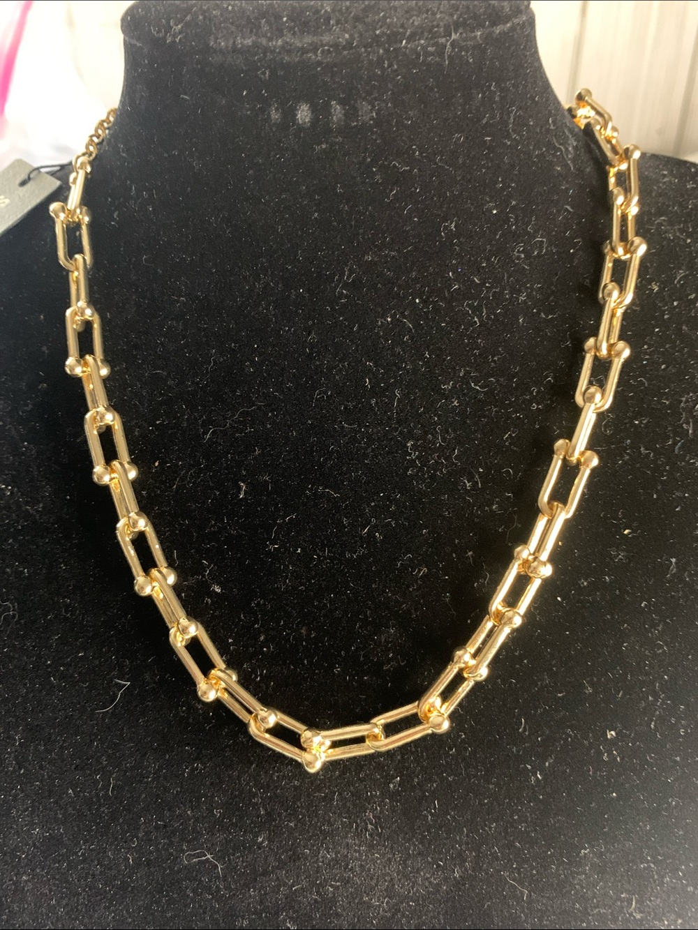 Steve Madden Polished Gold Link Necklace